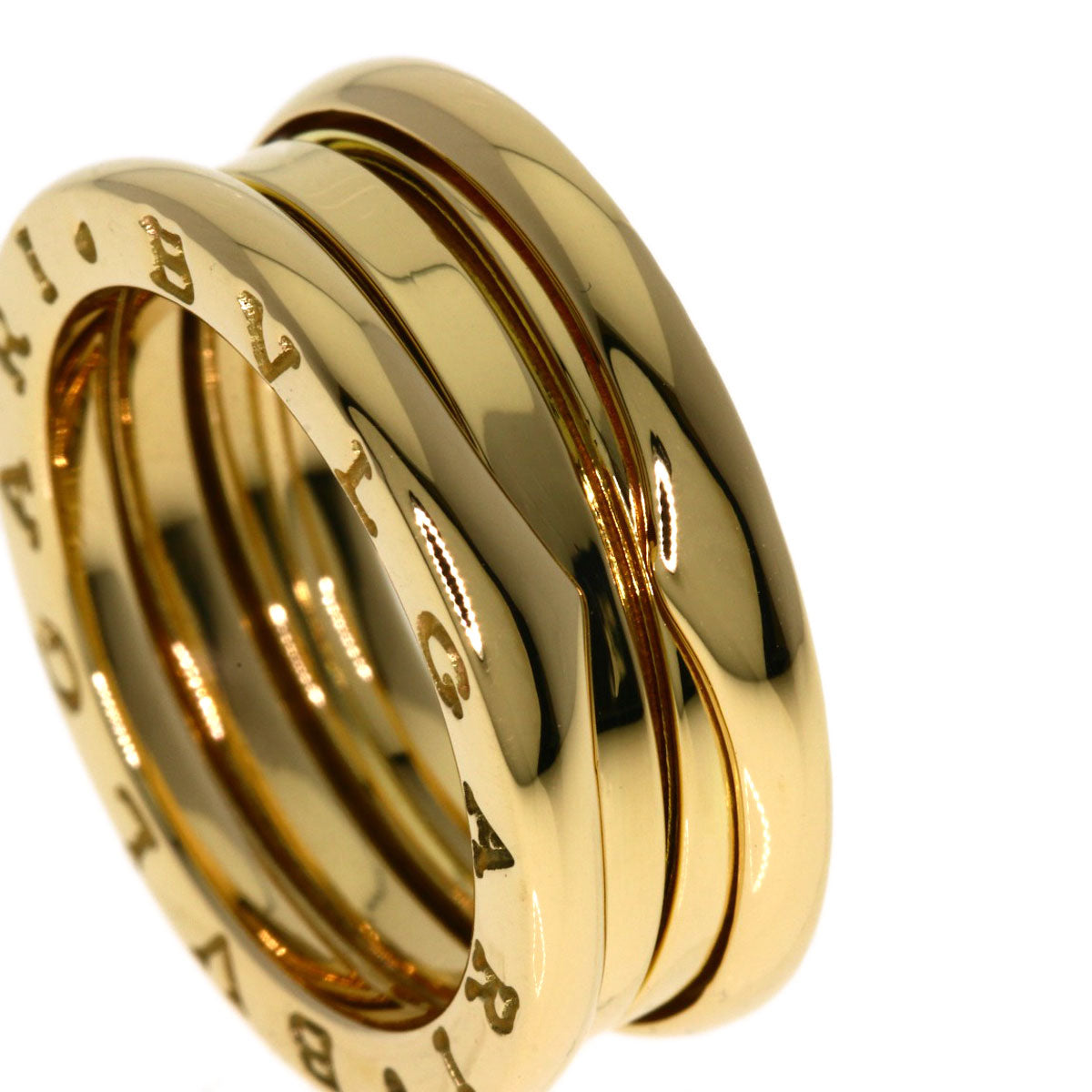 BVLGARI B.zero1 2 band #54 Ring K18 Yellow Gold Ladies [Used]