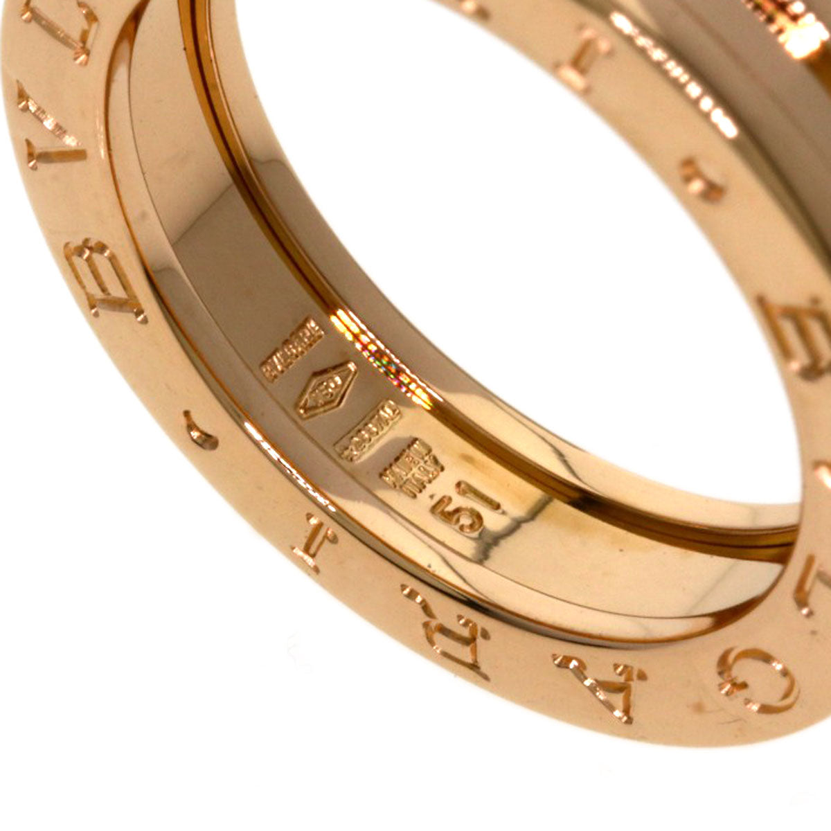 BVLGARI B.zero1 1 band #51 Ring K18 Pink Gold Ladies [Used]