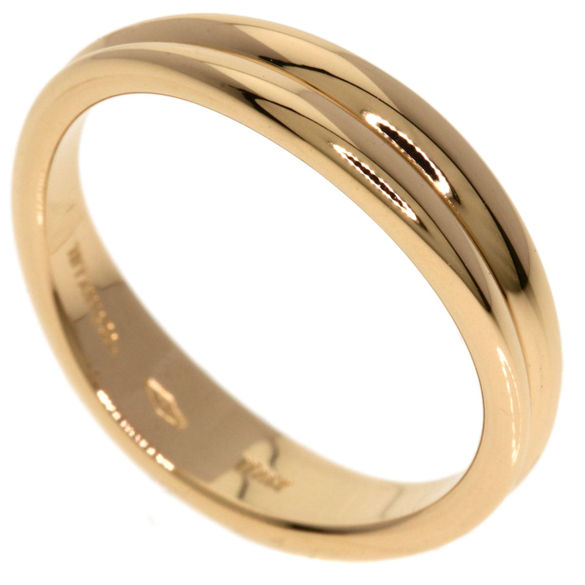 TIFFANY&Co. Double wave Ring K18 Pink Gold Ladies [Used]