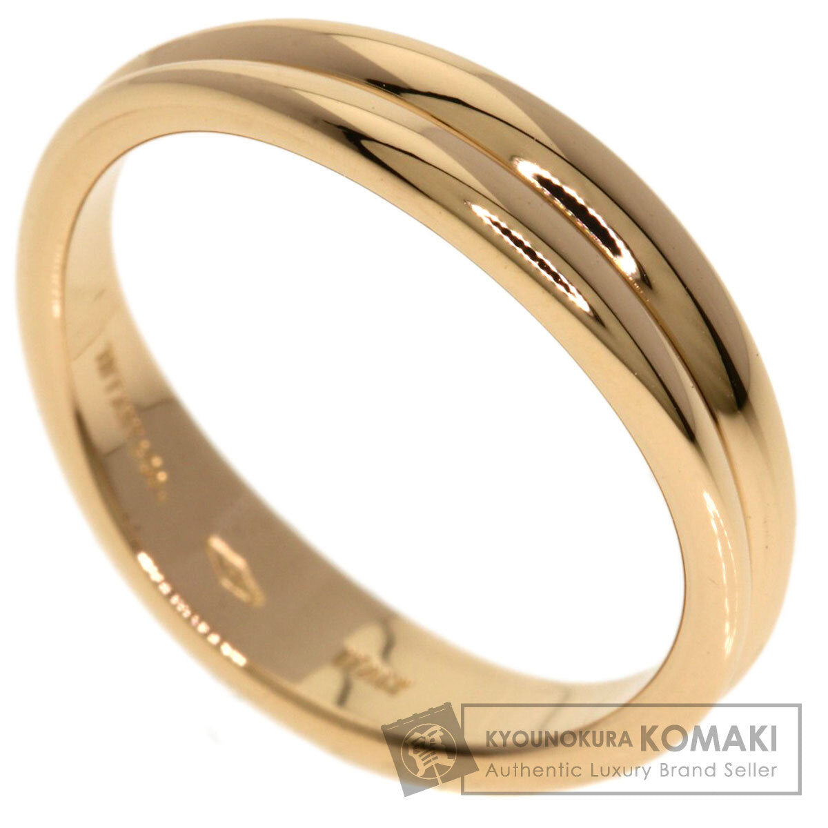 TIFFANY&Co. Double wave Ring K18 Pink Gold Ladies [Used]