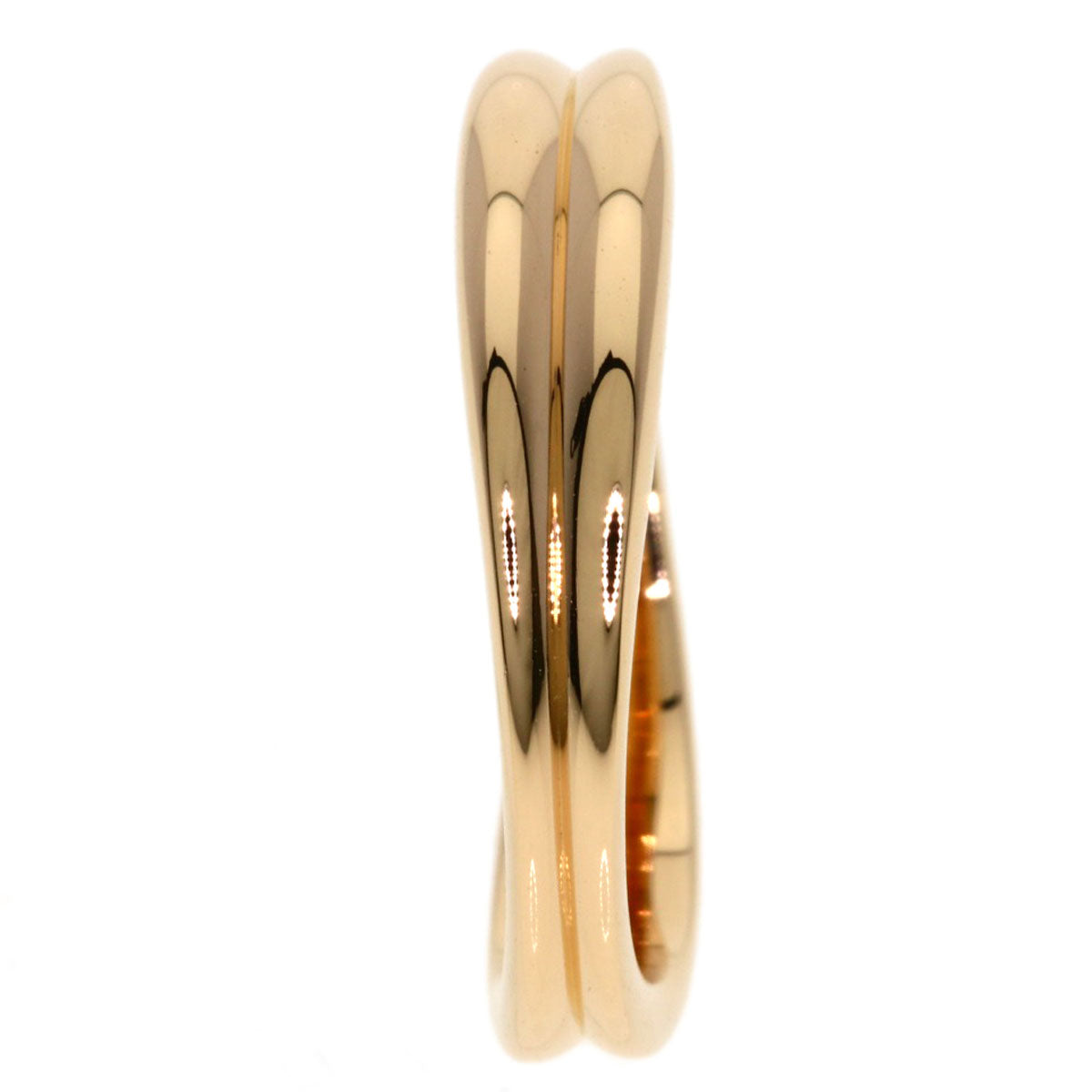 TIFFANY&Co. Double wave Ring K18 Pink Gold Ladies [Used]