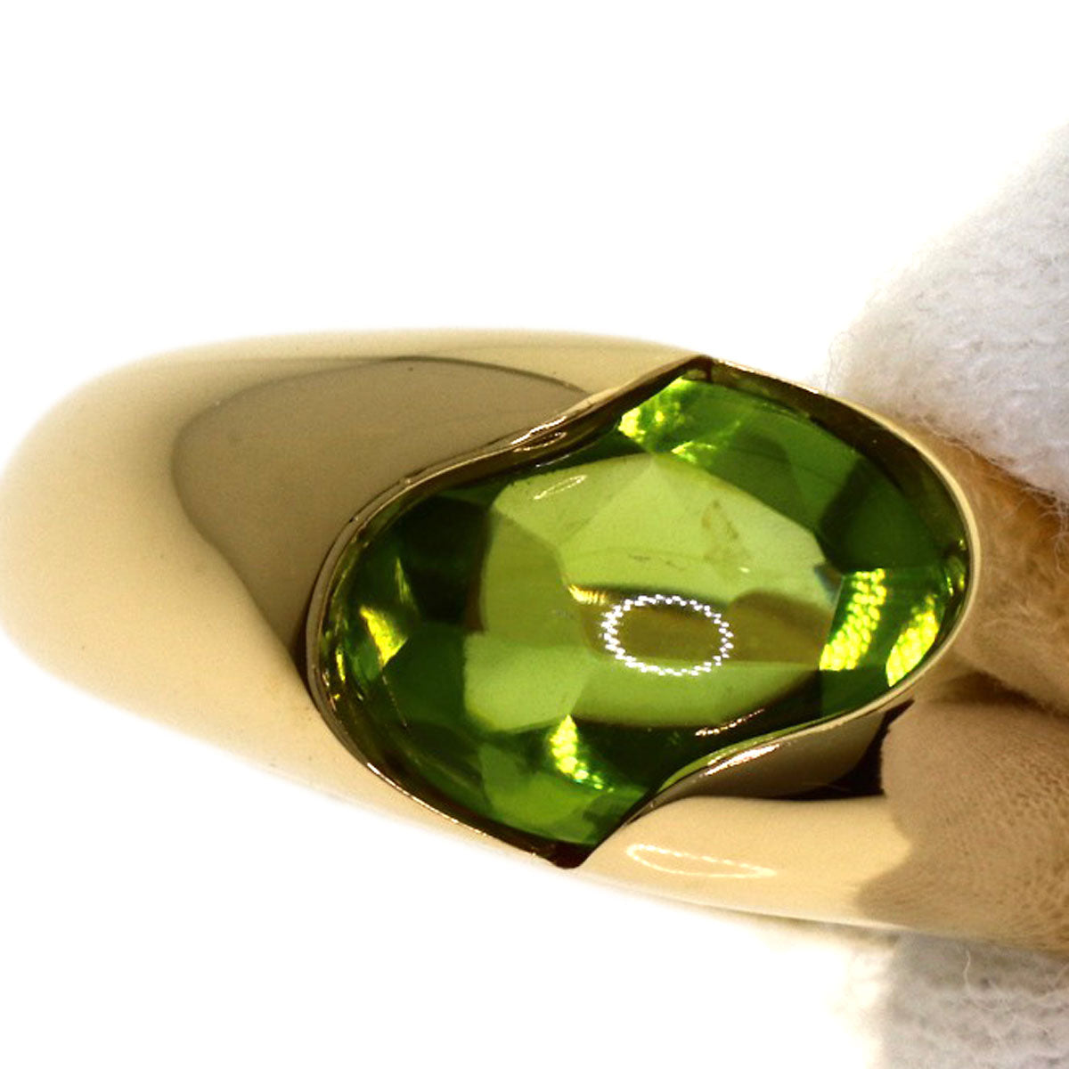 Chaumet Varg Peridot Ring K18 Yellow Gold Ladies [Used]