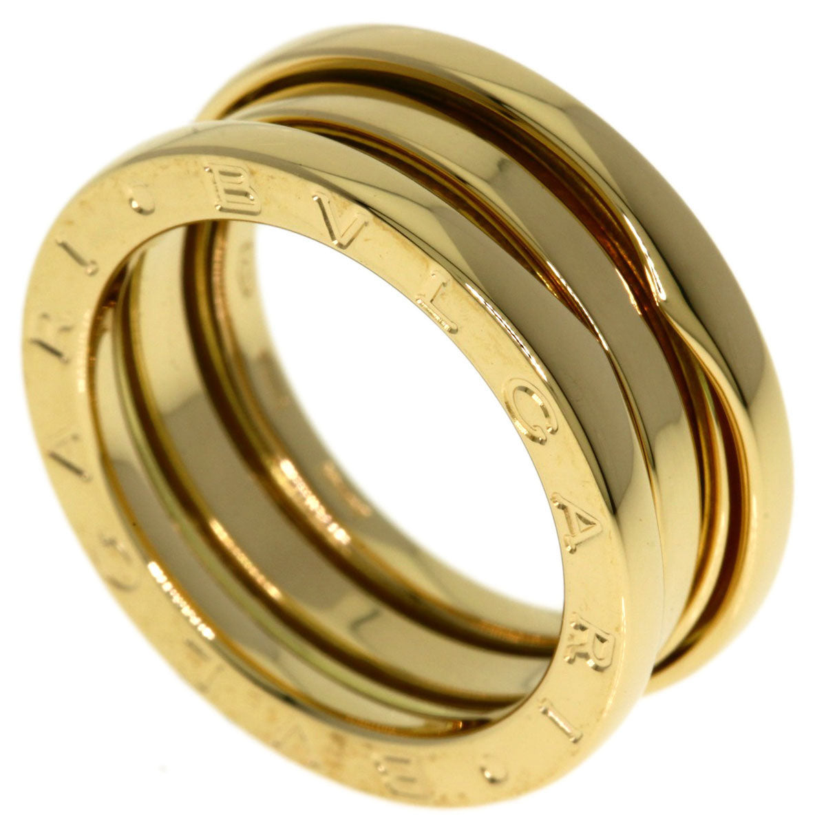 BVLGARI B.zero1 2 Band #51 Ring K18 Yellow Gold Ladies [Used]