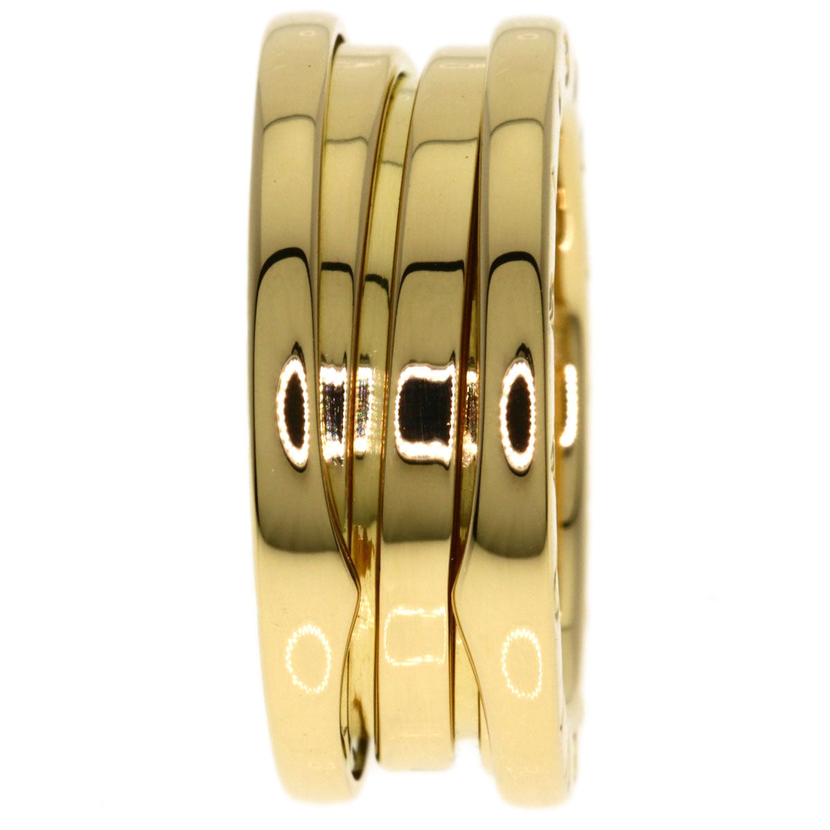 BVLGARI B.zero1 2 Band #51 Ring K18 Yellow Gold Ladies [Used]