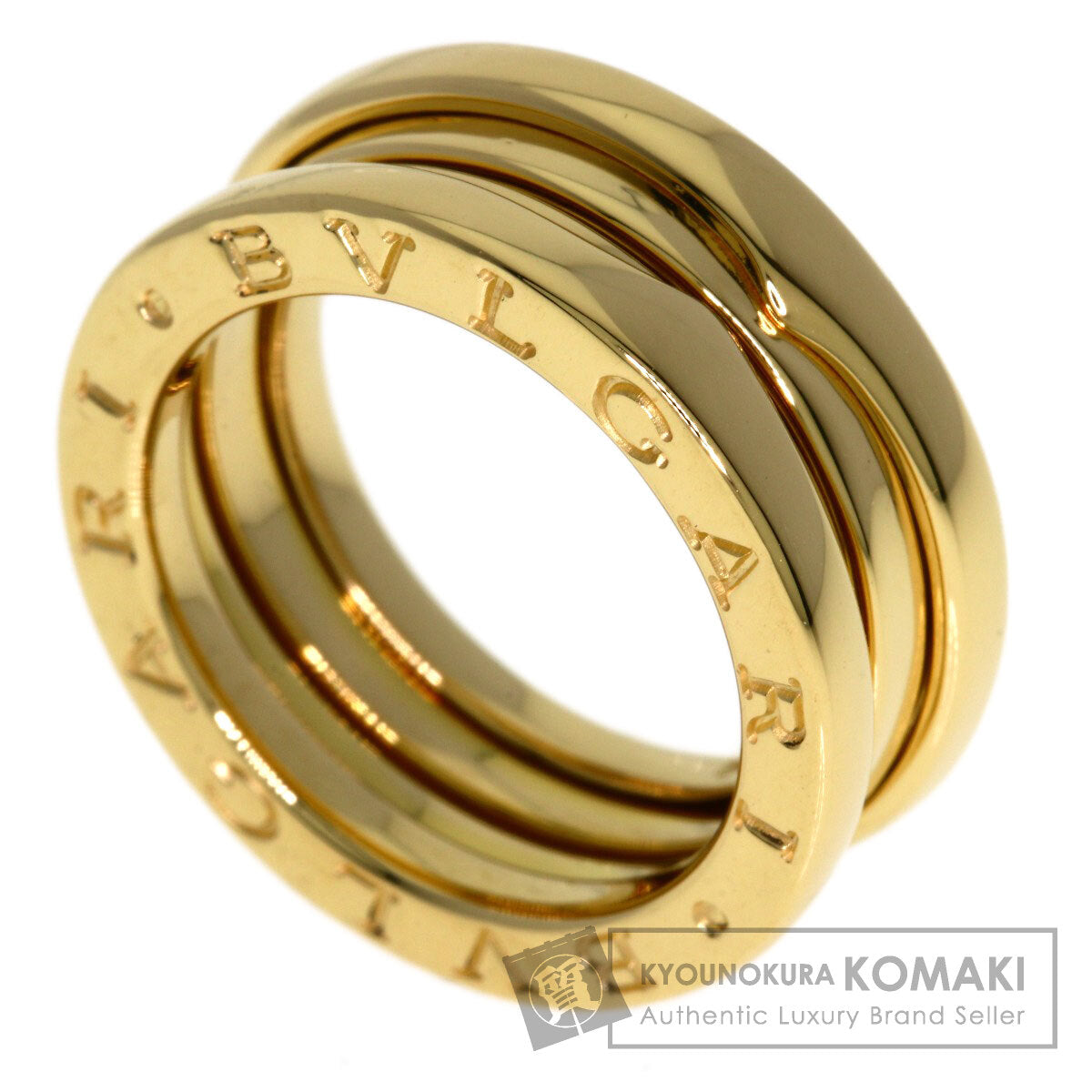 BVLGARI B.zero1 2 band #50 Ring K18 Yellow Gold Ladies [Used]