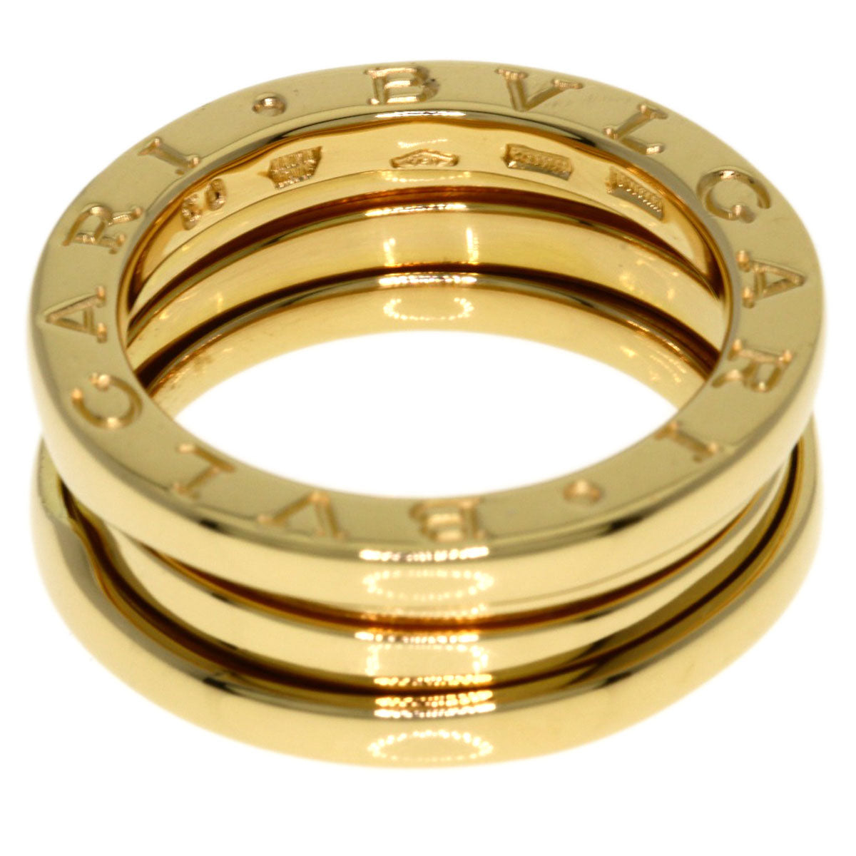 BVLGARI B.zero1 2 band #50 Ring K18 Yellow Gold Ladies [Used]