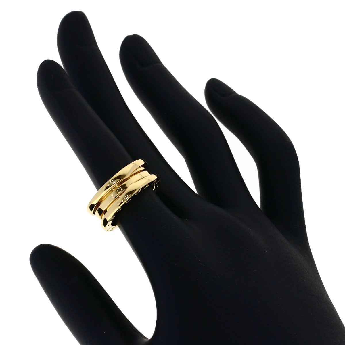 BVLGARI B.zero1 2 band #50 Ring K18 Yellow Gold Ladies [Used]