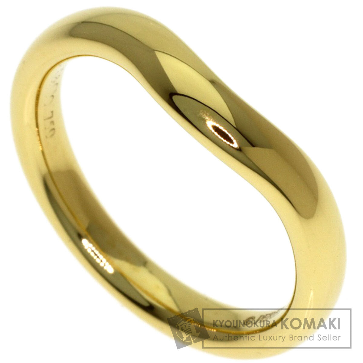 TIFFANY&Co. Curved band Ring K18 Yellow Gold Ladies [Used]