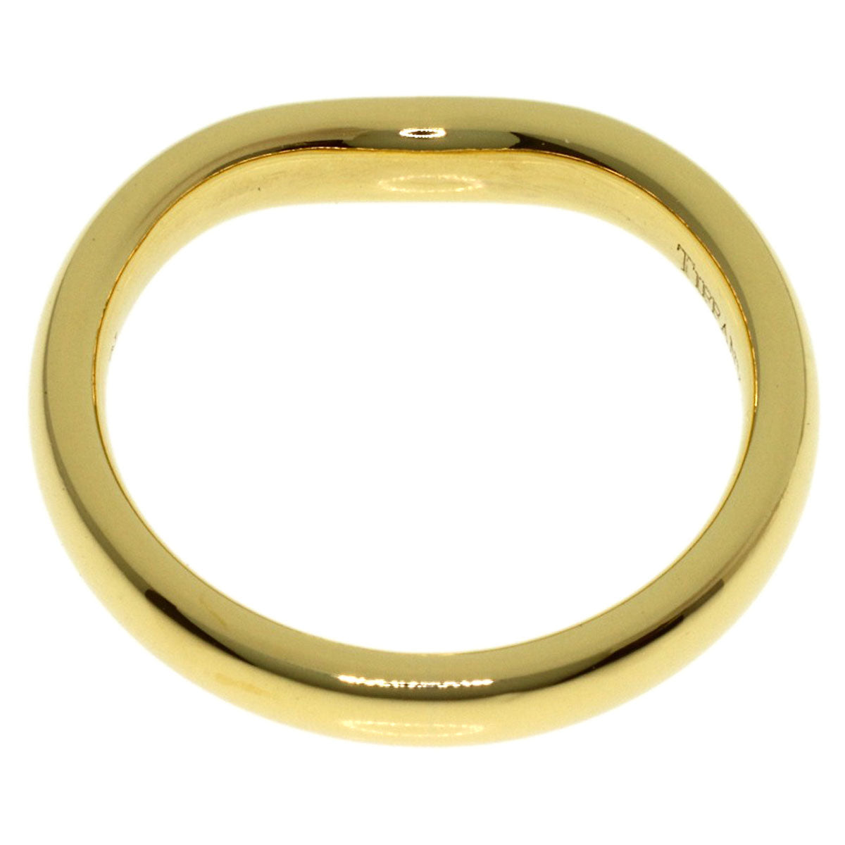 TIFFANY&Co. Curved band Ring K18 Yellow Gold Ladies [Used]