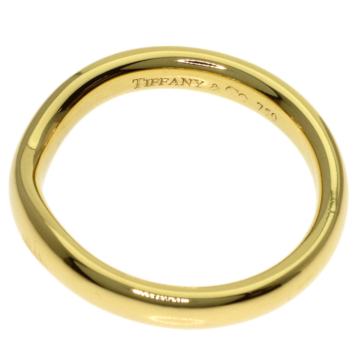 TIFFANY&Co. Curved band Ring K18 Yellow Gold Ladies [Used]