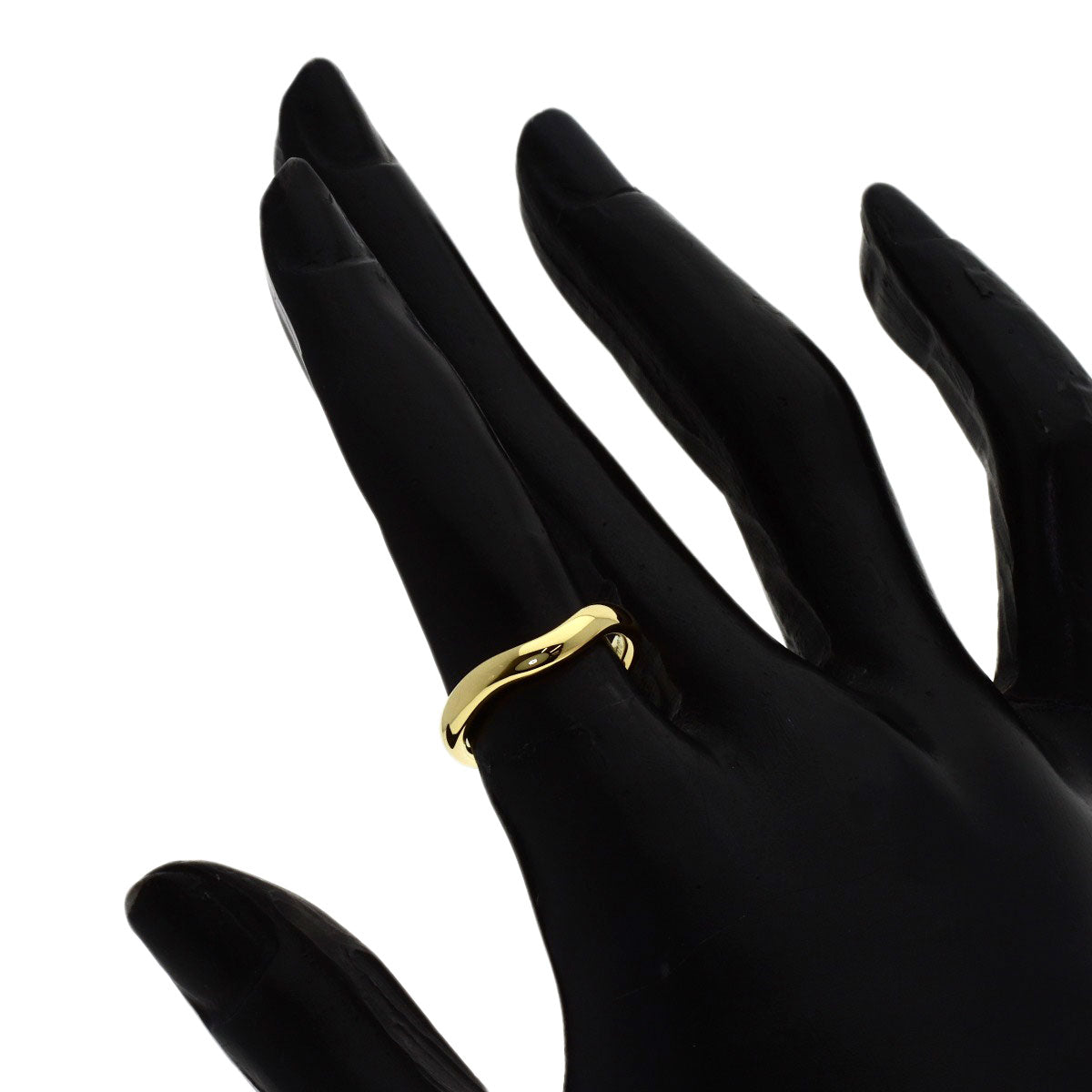TIFFANY&Co. Curved band Ring K18 Yellow Gold Ladies [Used]