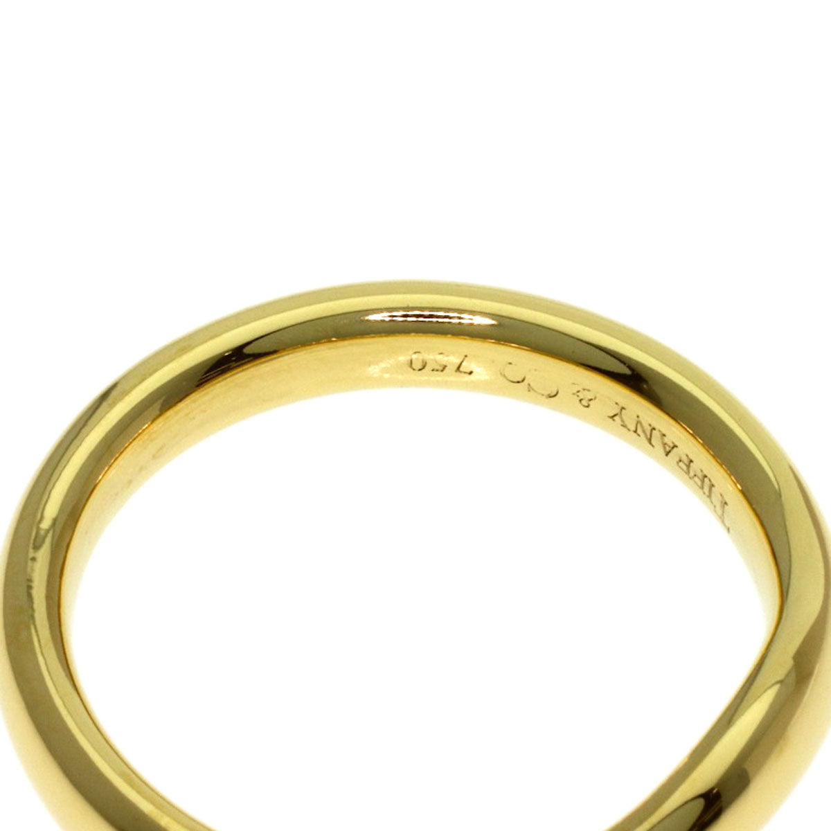 TIFFANY&Co. Curved band Ring K18 Yellow Gold Ladies [Used]