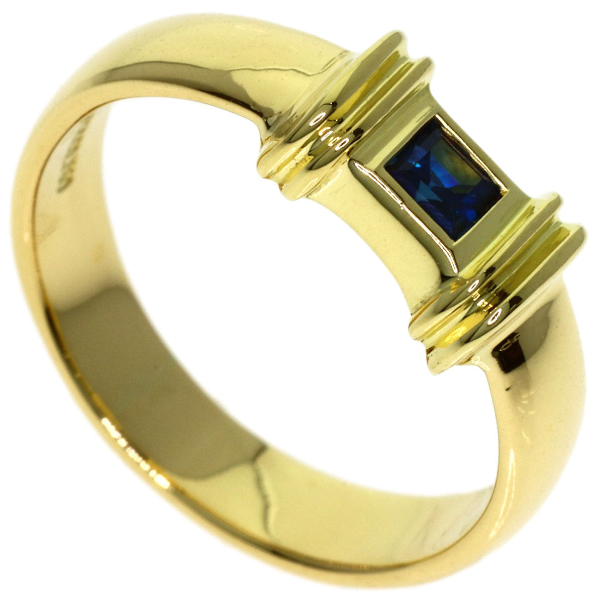 TIFFANY&Co. Stacking sapphire Ring K18 Yellow Gold Ladies [Used]