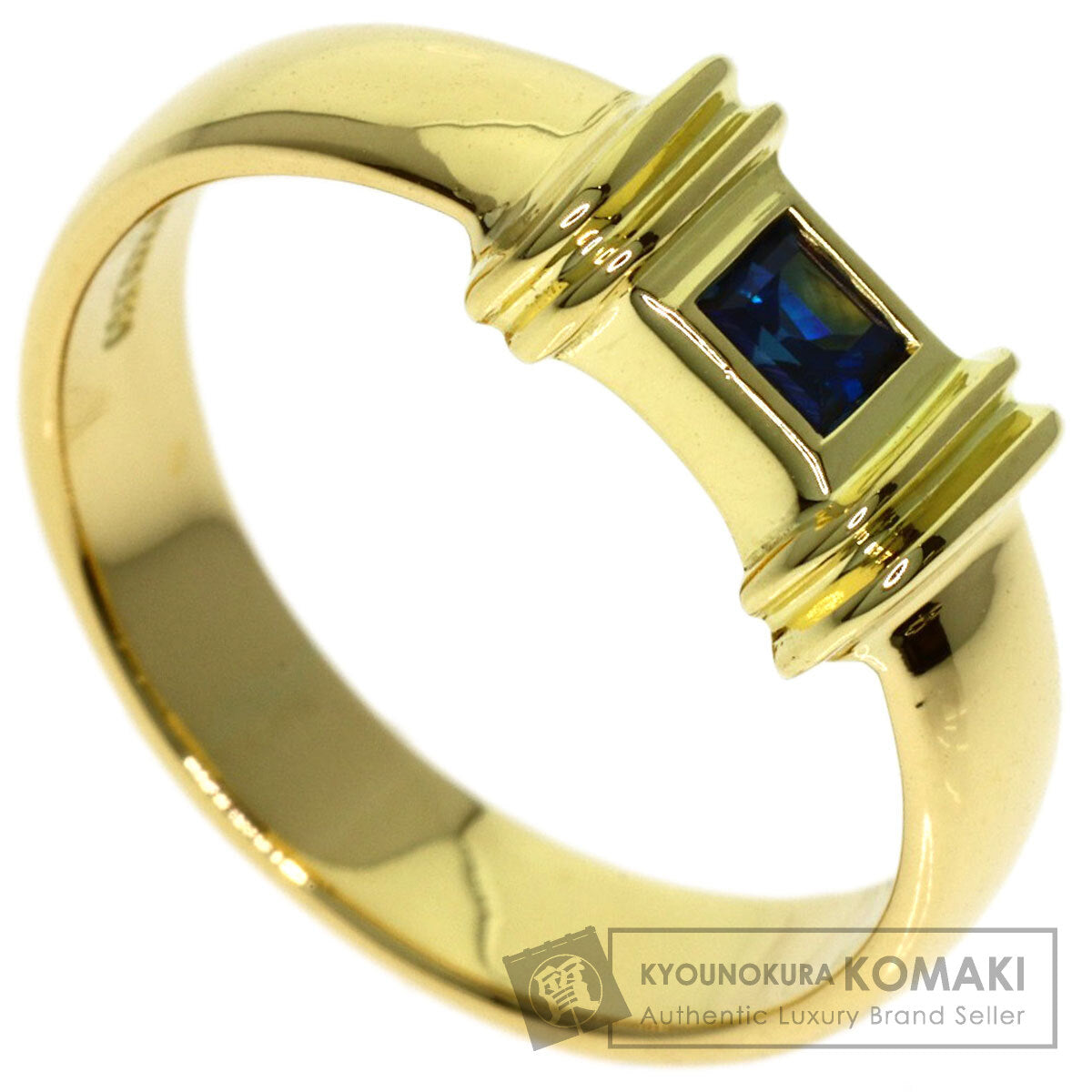 TIFFANY&Co. Stacking sapphire Ring K18 Yellow Gold Ladies [Used]