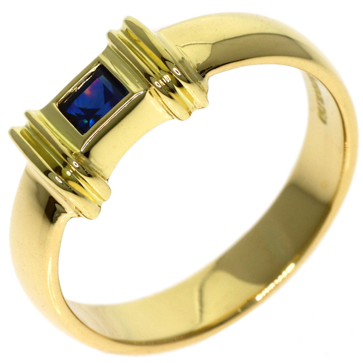 TIFFANY&Co. Stacking sapphire Ring K18 Yellow Gold Ladies [Used]