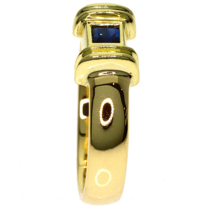 TIFFANY&Co. Stacking sapphire Ring K18 Yellow Gold Ladies [Used]