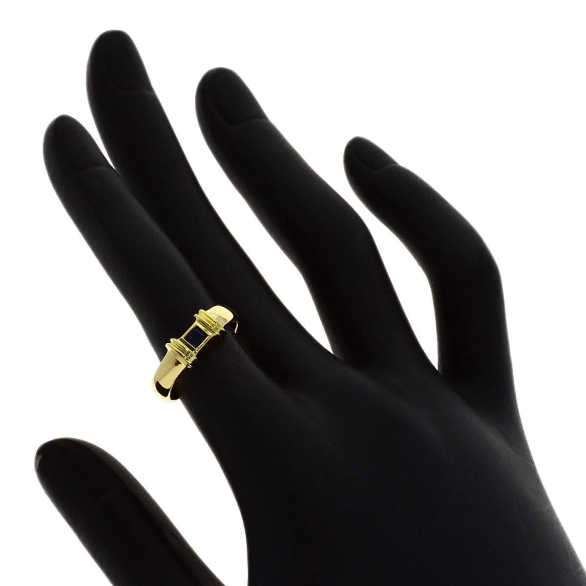 TIFFANY&Co. Stacking sapphire Ring K18 Yellow Gold Ladies [Used]