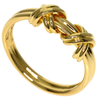 TIFFANY&Co. Double signature Ring K18 Yellow Gold Ladies [Used]