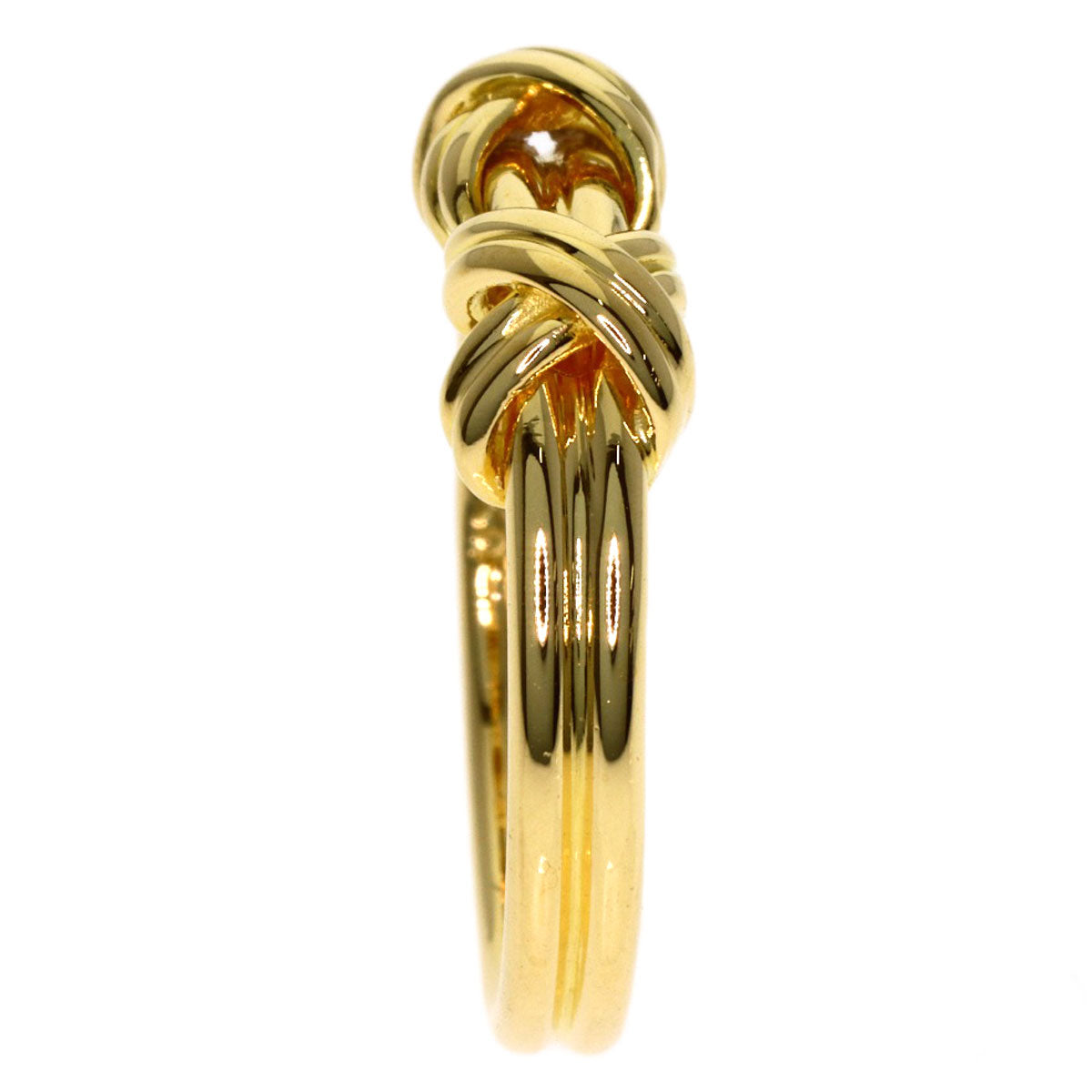 TIFFANY&Co. Double signature Ring K18 Yellow Gold Ladies [Used]
