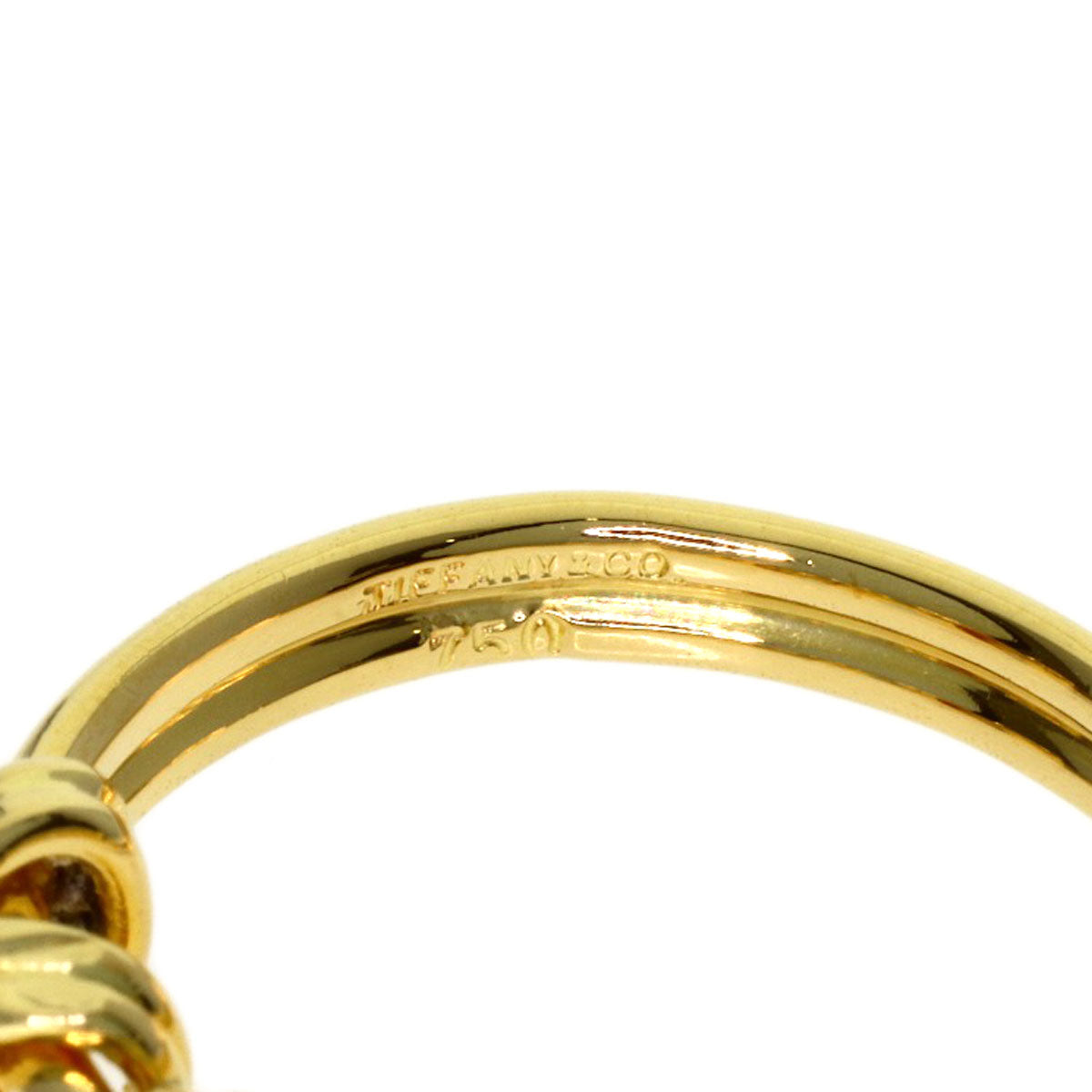 TIFFANY&Co. Double signature Ring K18 Yellow Gold Ladies [Used]