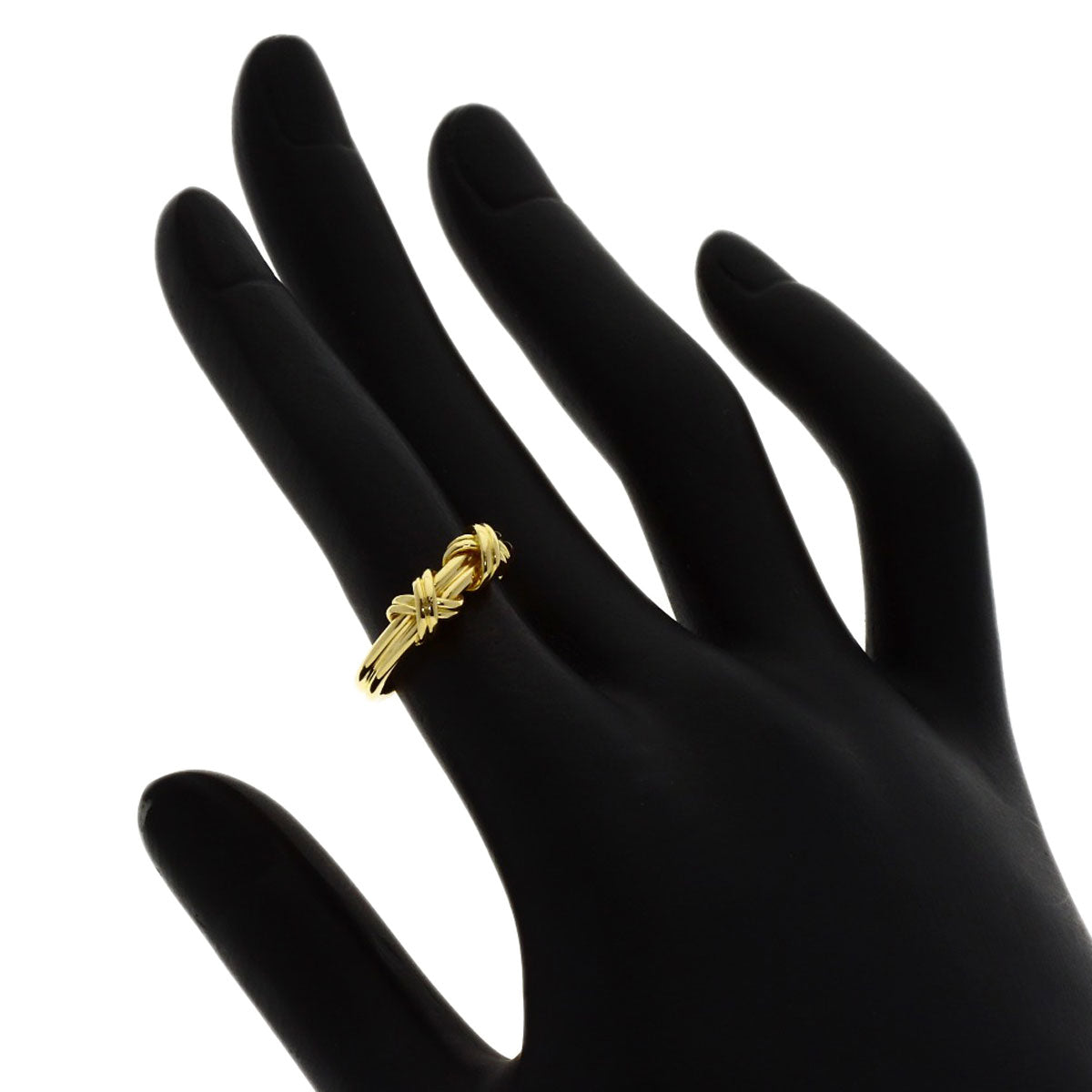 TIFFANY&Co. Double signature Ring K18 Yellow Gold Ladies [Used]
