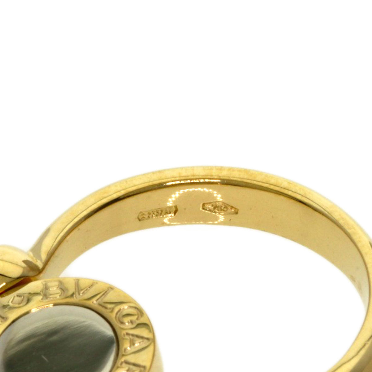 BVLGARI BVLGARI BVLGARI Flip Diamond Ring K18 Yellow Gold Ladies [Used]