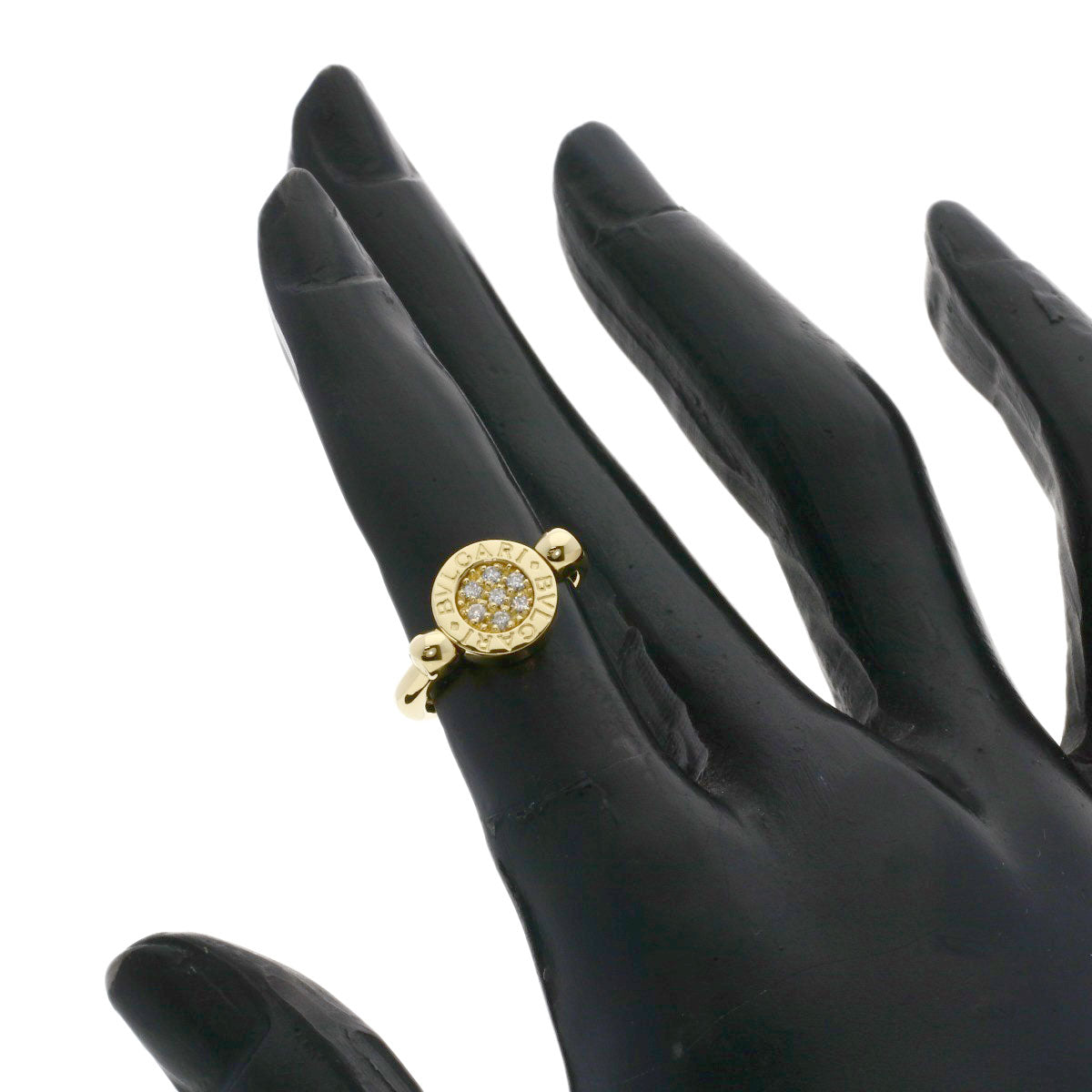 BVLGARI BVLGARI BVLGARI Flip Diamond Ring K18 Yellow Gold Ladies [Used]