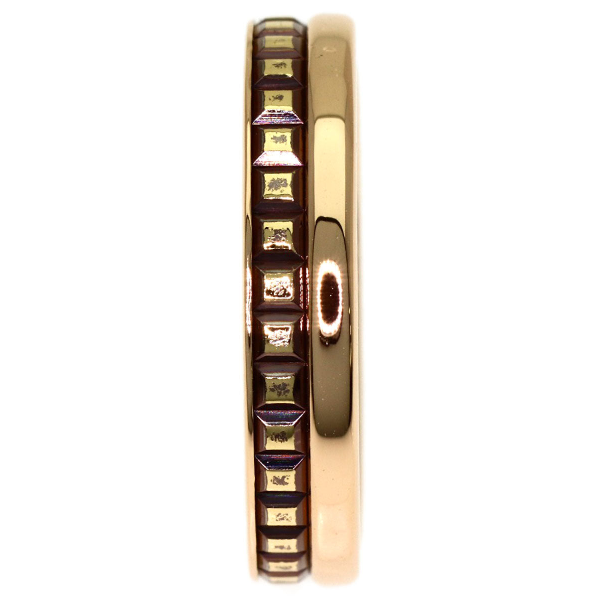 Boucheron Quatre Classic Half # 50 Ring K18 Pink Gold Ladies [Used]