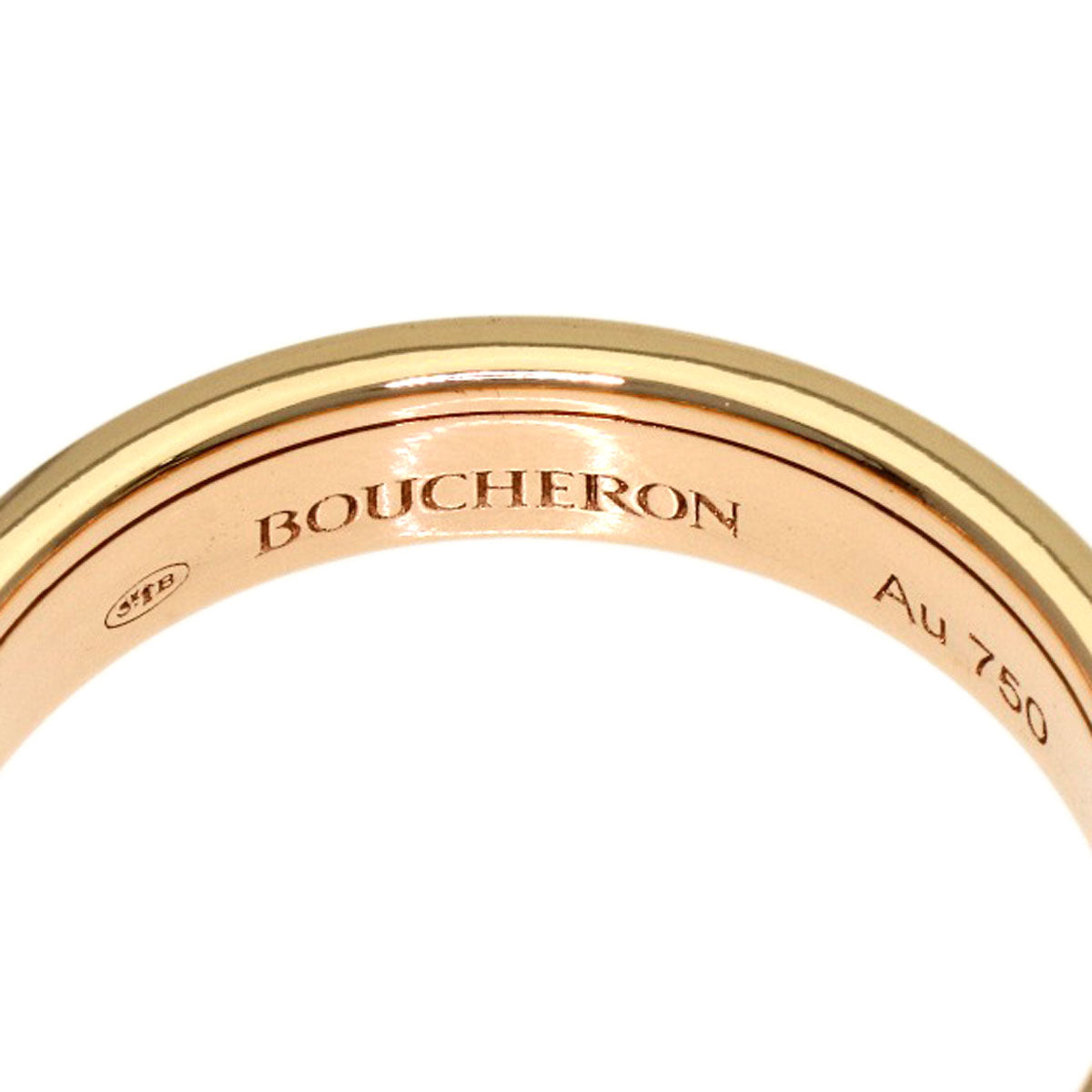 Boucheron Quatre Classic Half # 50 Ring K18 Pink Gold Ladies [Used]