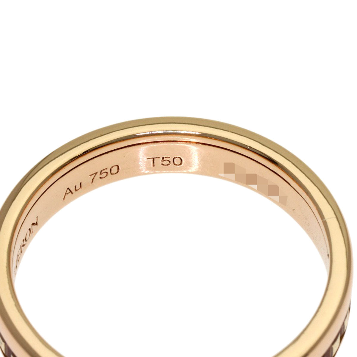 Boucheron Quatre Classic Half # 50 Ring K18 Pink Gold Ladies [Used]