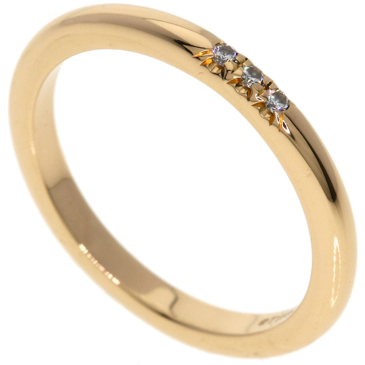 TIFFANY&Co. Forever 3P Diamond Ring K18 Pink Gold Ladies [Used]
