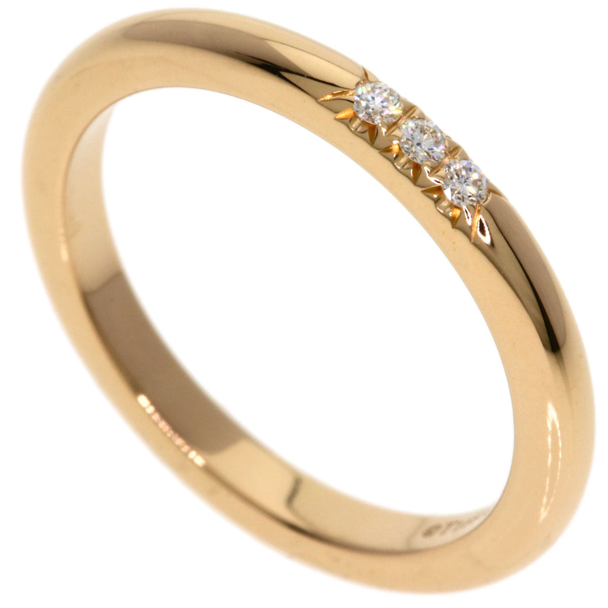 TIFFANY&Co. Forever 3P Diamond Ring K18 Pink Gold Ladies [Used]