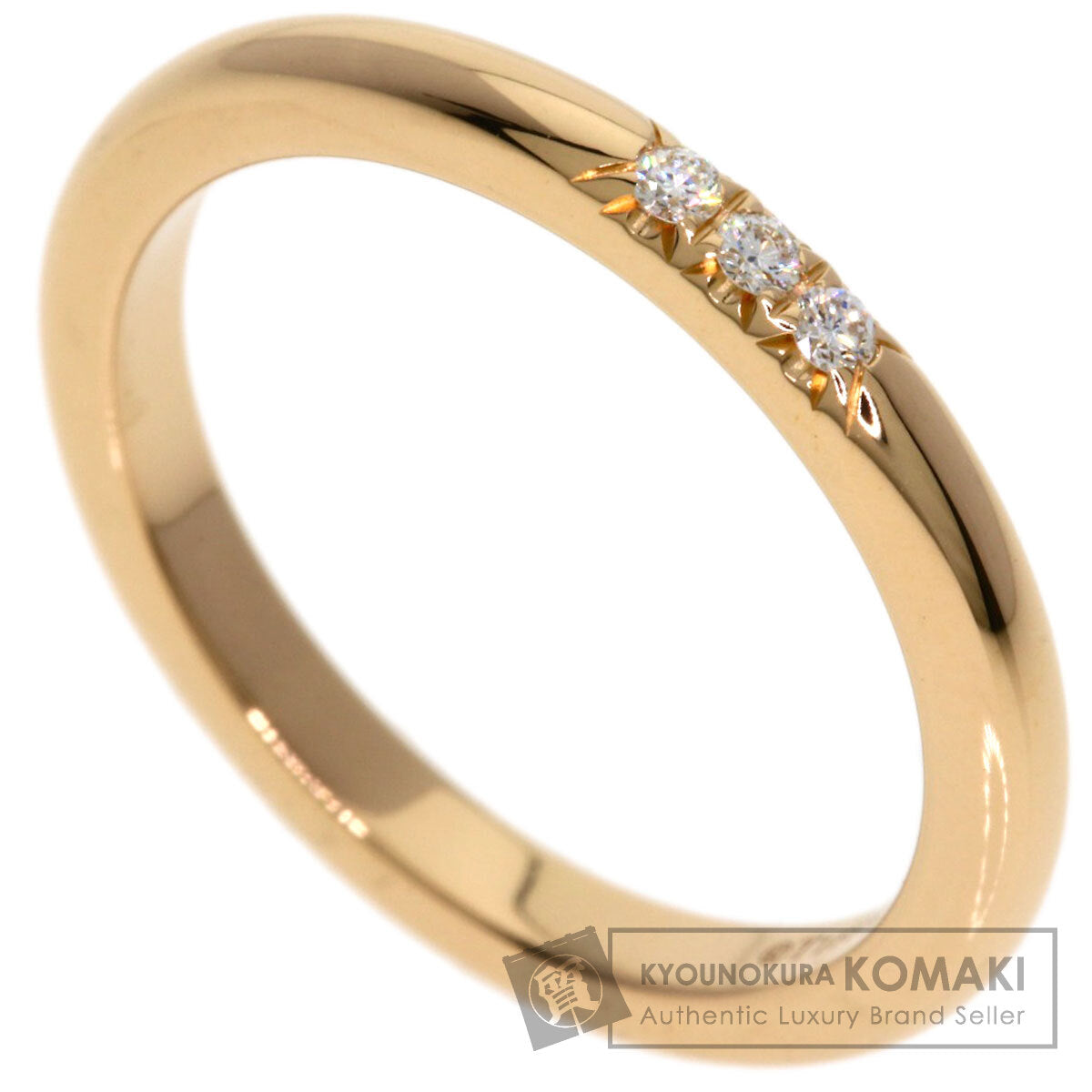 TIFFANY&Co. Forever 3P Diamond Ring K18 Pink Gold Ladies [Used]