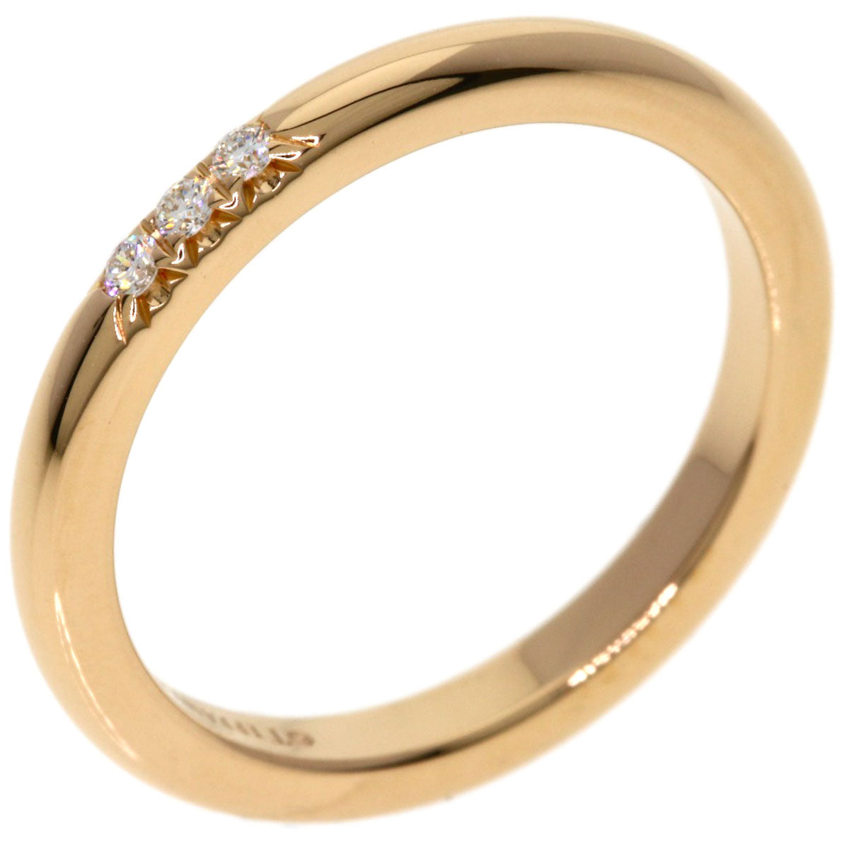TIFFANY&Co. Forever 3P Diamond Ring K18 Pink Gold Ladies [Used]