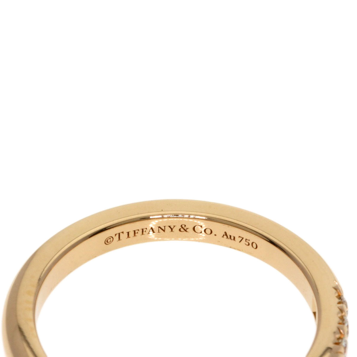 TIFFANY&Co. Forever 3P Diamond Ring K18 Pink Gold Ladies [Used]