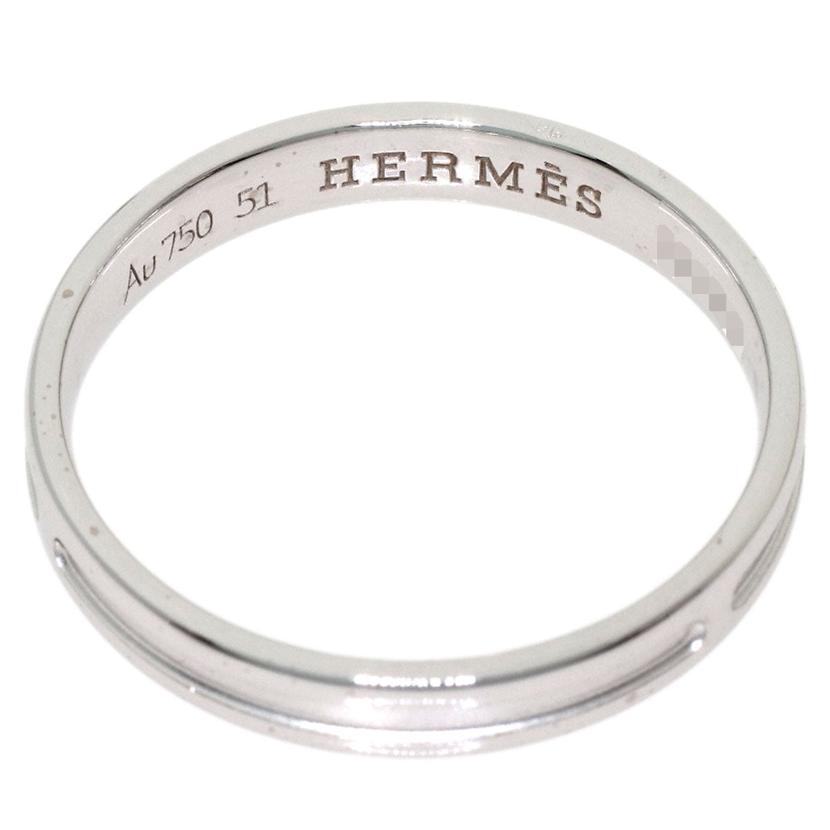 HERMES Empreinte #51 Ring K18 White Gold Ladies [Used]