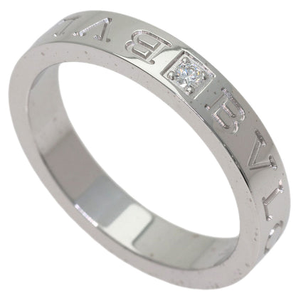 BVLGARI Double logo 1P Diamond Ring K18 White Gold Ladies [Used]