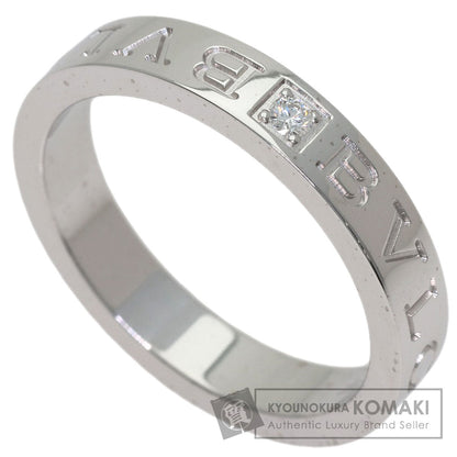 BVLGARI Double logo 1P Diamond Ring K18 White Gold Ladies [Used]