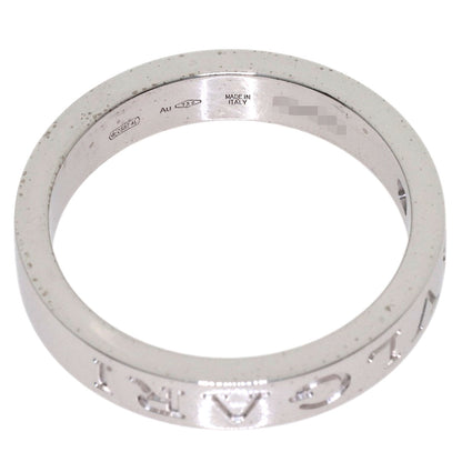 BVLGARI Double logo 1P Diamond Ring K18 White Gold Ladies [Used]