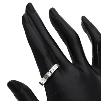 BVLGARI Double logo 1P Diamond Ring K18 White Gold Ladies [Used]