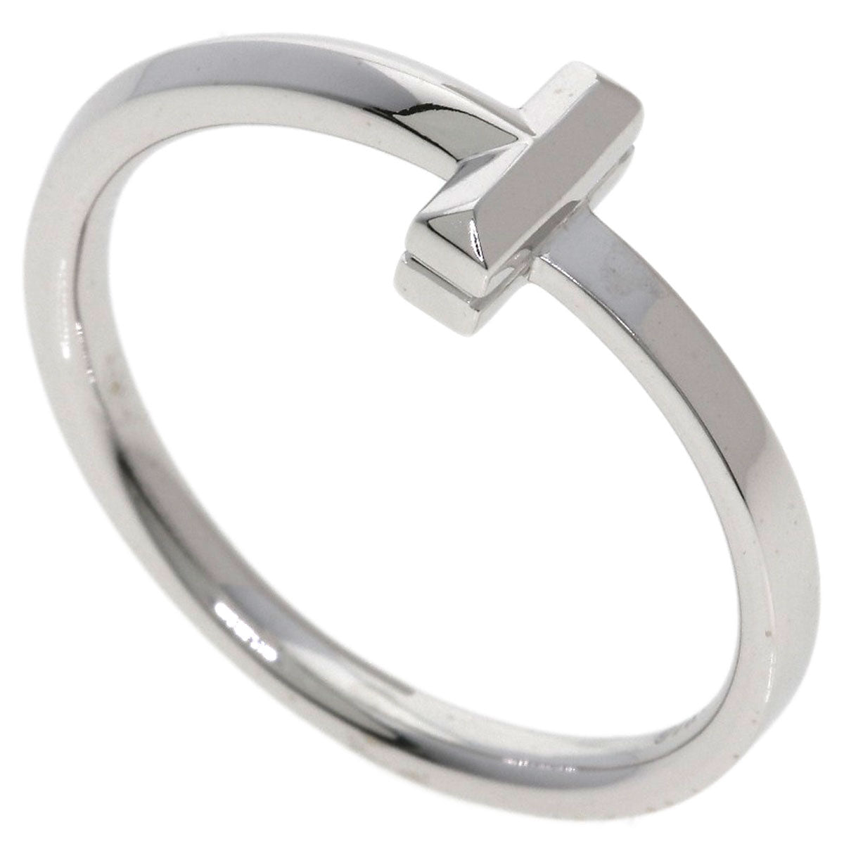 TIFFANY&Co. T One Narrow Ring K18 White Gold Ladies [Used]