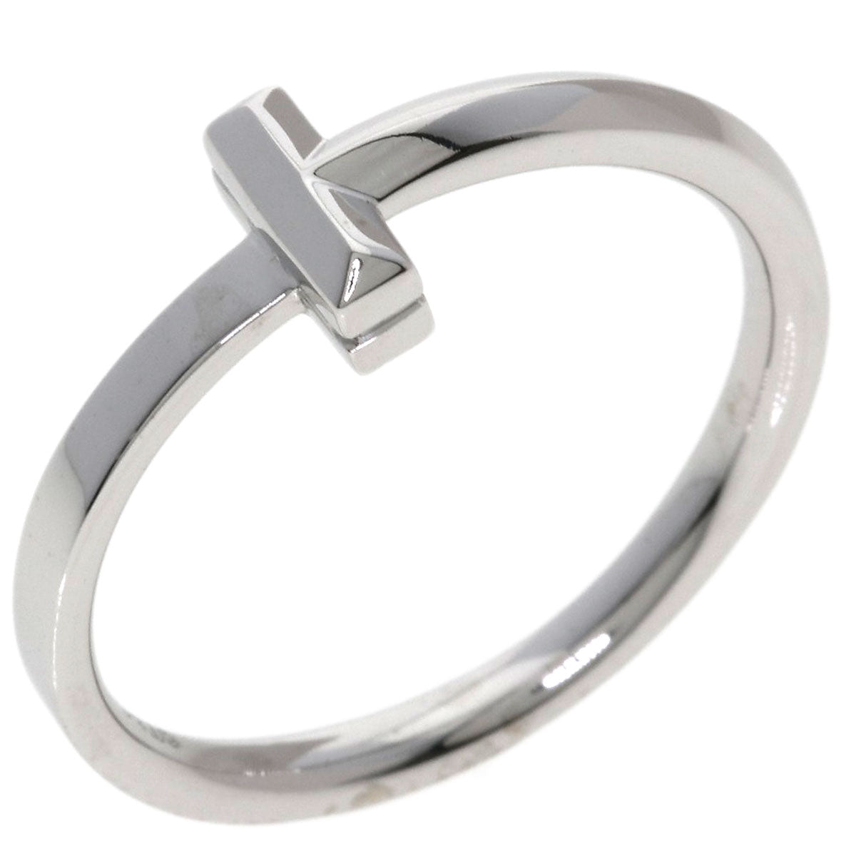 TIFFANY&Co. T One Narrow Ring K18 White Gold Ladies [Used]