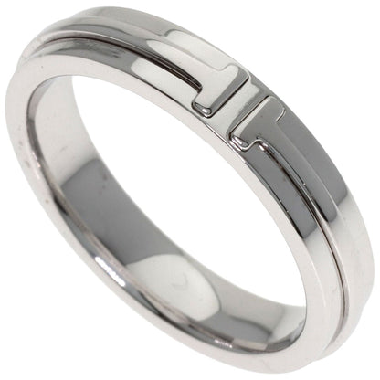 TIFFANY&Co. T narrow Ring K18 White Gold Ladies [Used]