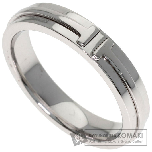TIFFANY&Co. T narrow Ring K18 White Gold Ladies [Used]