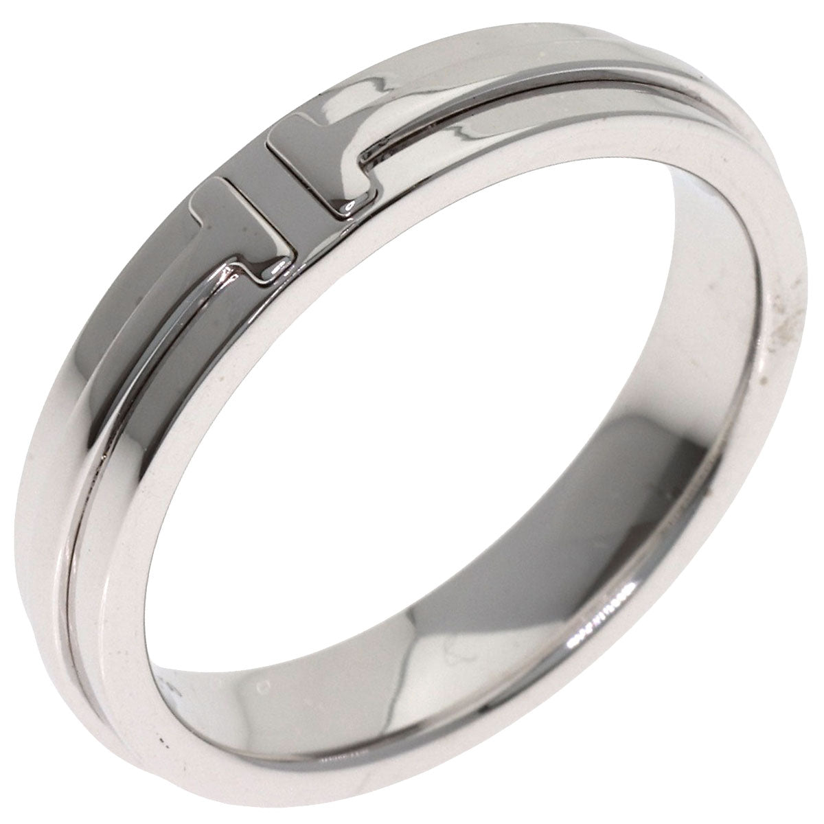 TIFFANY&Co. T narrow Ring K18 White Gold Ladies [Used]