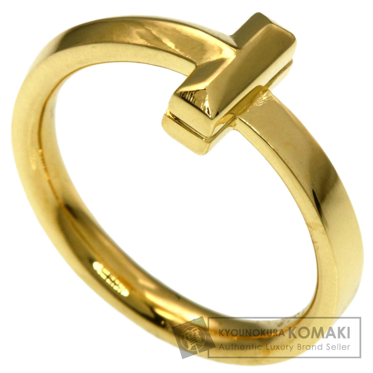 TIFFANY&Co. T One Narrow Ring K18 Yellow Gold Ladies [Used]