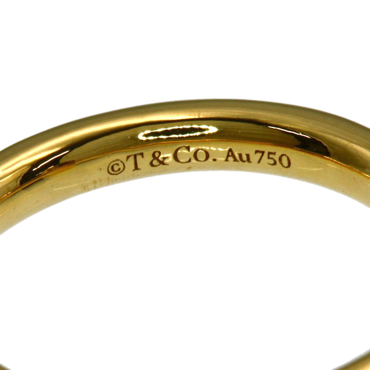 TIFFANY&Co. T One Narrow Ring K18 Yellow Gold Ladies [Used]