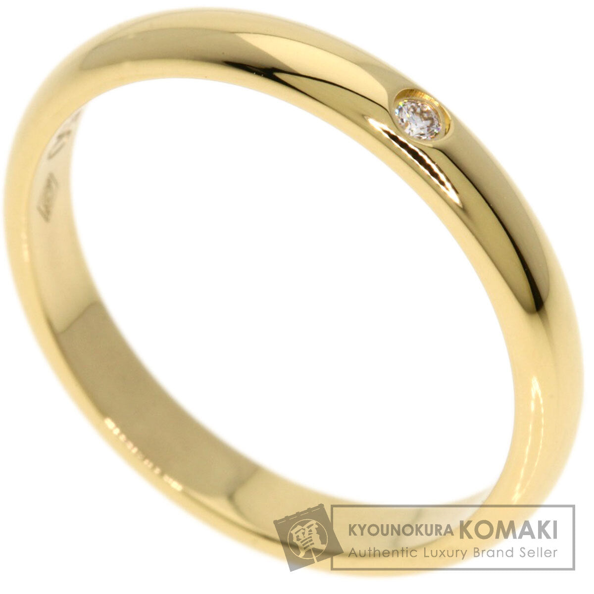 CARTIER Wedding 1P Diamond #48 Ring K18 Yellow Gold Ladies [Used]