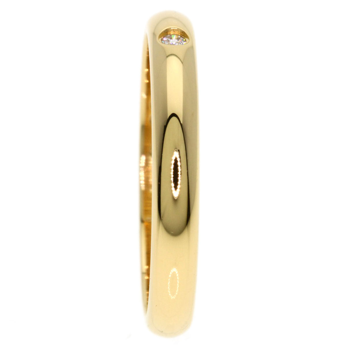 CARTIER Wedding 1P Diamond #48 Ring K18 Yellow Gold Ladies [Used]