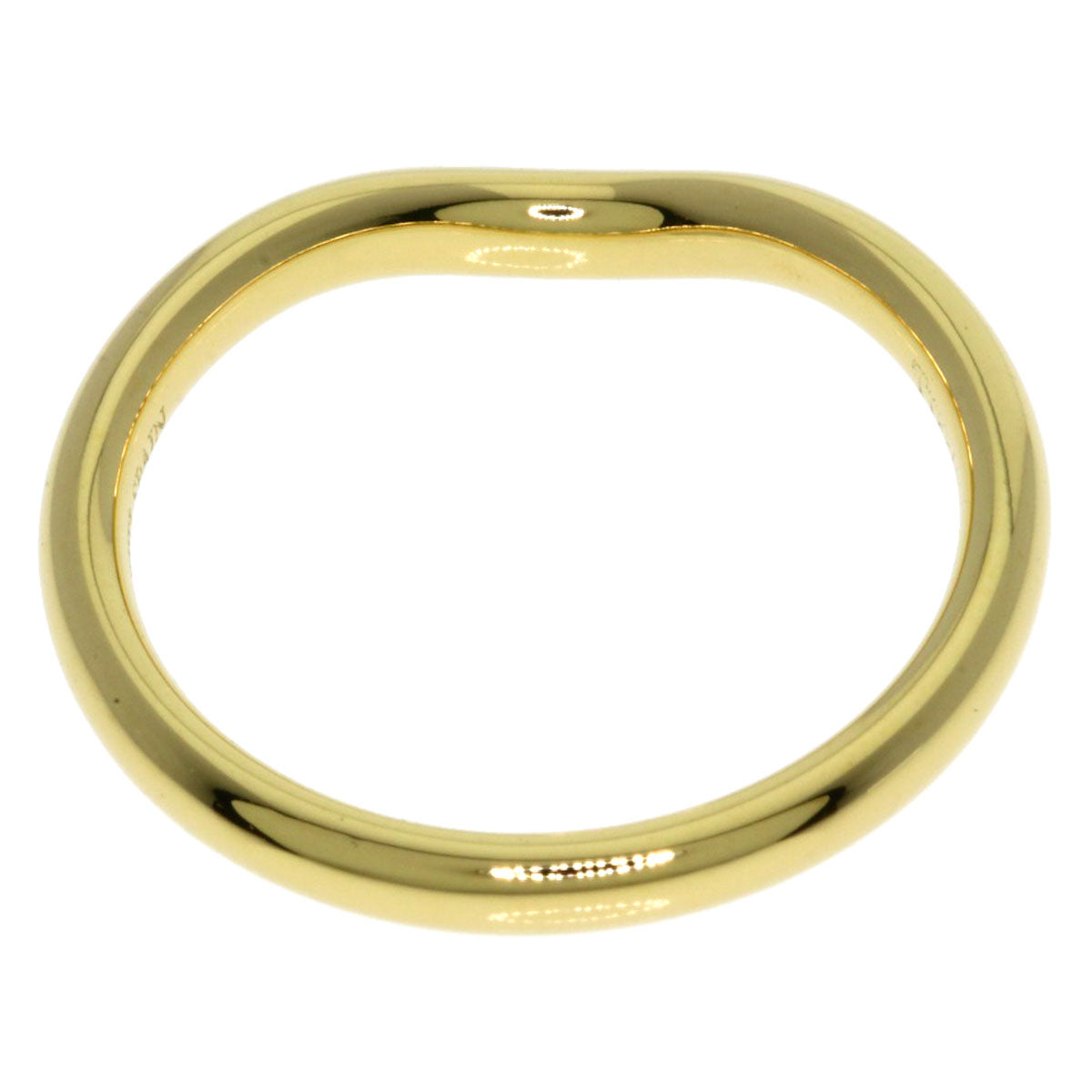 TIFFANY&Co. Curved Band Diamond Ring K18 Yellow Gold Ladies [Used]